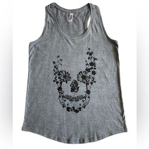 Floral Skull Muscle tank top Size Medium
